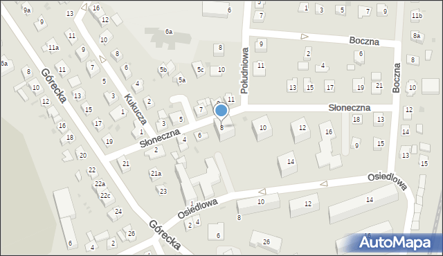 Skoczów, Słoneczna, 8, mapa Skoczów