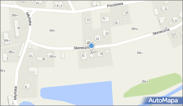 Skórka, Słoneczna, 31, mapa Skórka