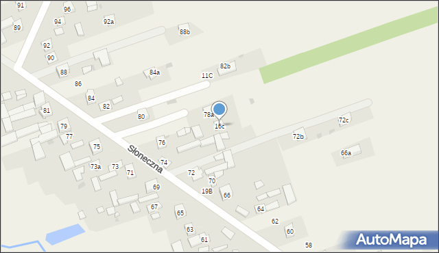 Skorzeszyce, Słoneczna, 16c, mapa Skorzeszyce