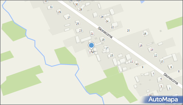 Skorzeszyce, Słoneczna, 17a, mapa Skorzeszyce