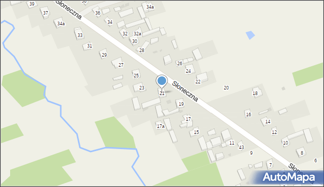 Skorzeszyce, Słoneczna, 21, mapa Skorzeszyce