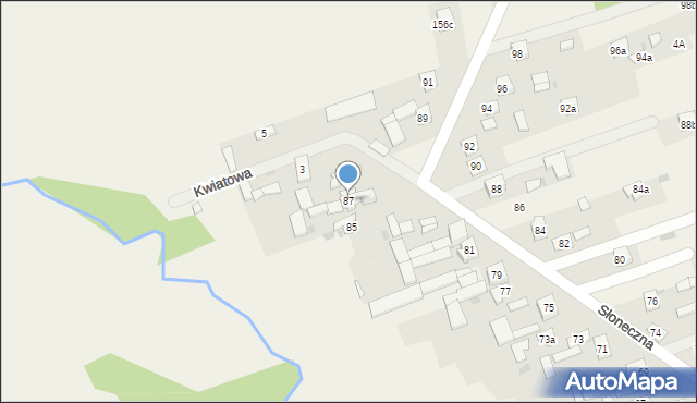 Skorzeszyce, Słoneczna, 87, mapa Skorzeszyce