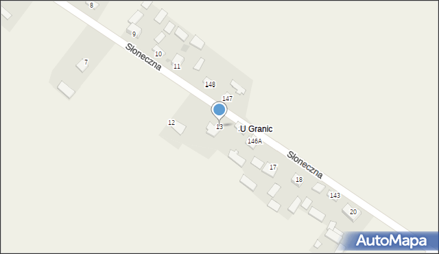 Skrzelczyce, Słoneczna, 13, mapa Skrzelczyce