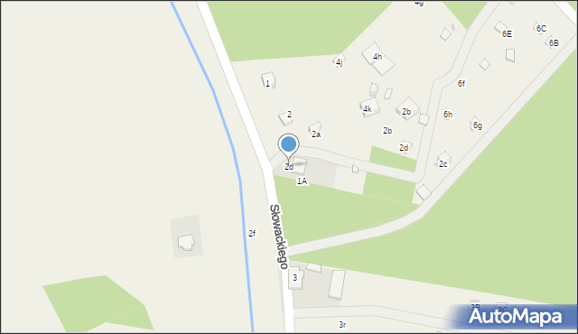 Skrzeszew, Słowackiego Juliusza, 2d, mapa Skrzeszew