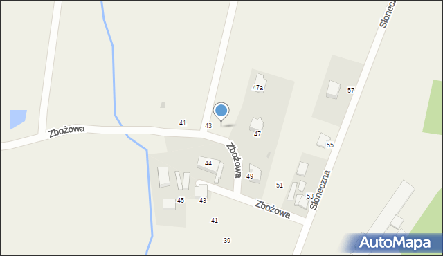 Skrzeszewo, Słoneczna, 44, mapa Skrzeszewo