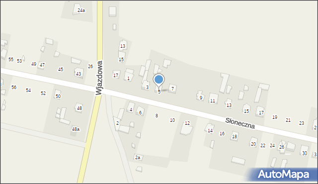 Skrzyńsko, Słoneczna, 5, mapa Skrzyńsko