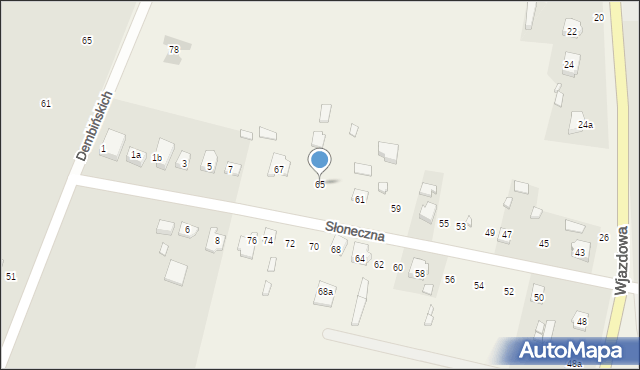 Skrzyńsko, Słoneczna, 65, mapa Skrzyńsko