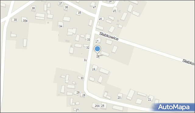 Słabkowice, Słabkowice, 18, mapa Słabkowice