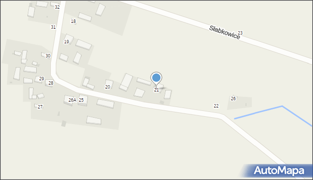 Słabkowice, Słabkowice, 21, mapa Słabkowice