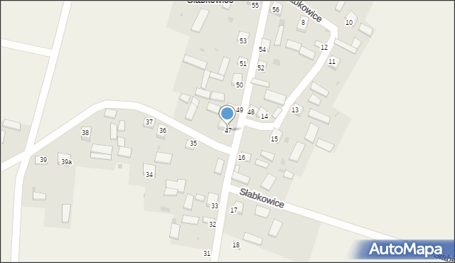 Słabkowice, Słabkowice, 47, mapa Słabkowice