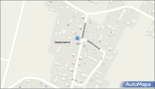 Słabkowice, Słabkowice, 55, mapa Słabkowice