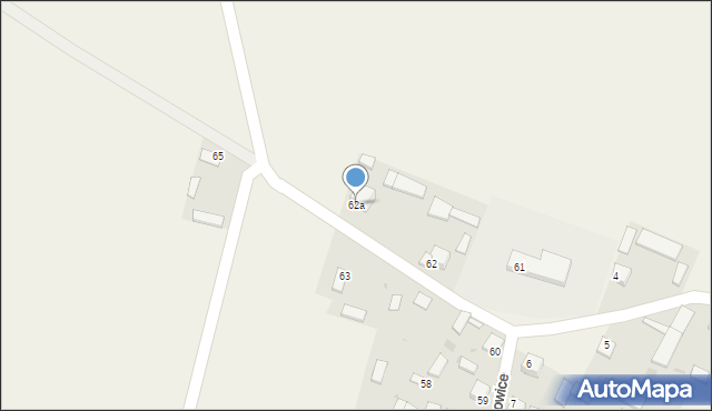 Słabkowice, Słabkowice, 62a, mapa Słabkowice