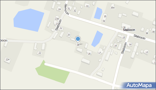Słabocin, Słabocin, 19, mapa Słabocin