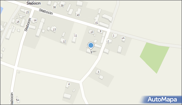 Słabocin, Słabocin, 8, mapa Słabocin