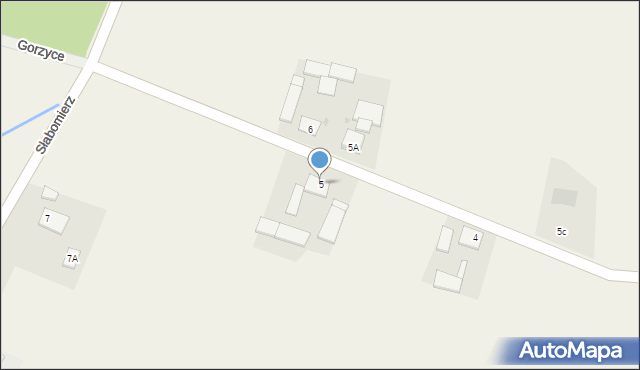 Słabomierz, Słabomierz, 5, mapa Słabomierz