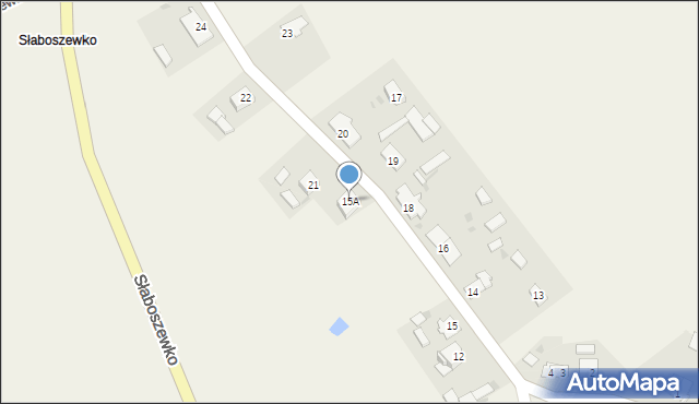 Słaboszewko, Słaboszewko, 15A, mapa Słaboszewko