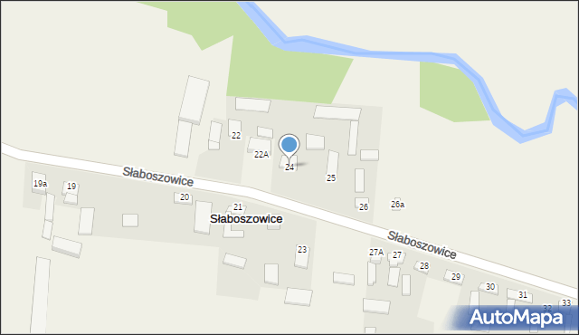 Słaboszowice, Słaboszowice, 24, mapa Słaboszowice