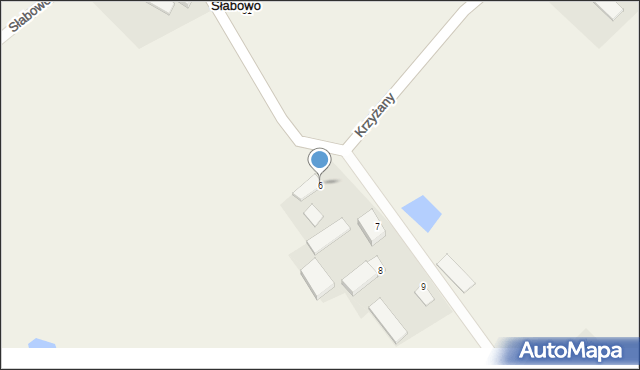 Słabowo, Słabowo, 6, mapa Słabowo