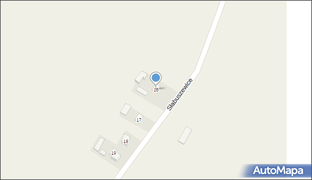 Słabuszewice, Słabuszewice, 16, mapa Słabuszewice