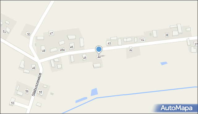 Słabuszewice, Słabuszewice, 44, mapa Słabuszewice