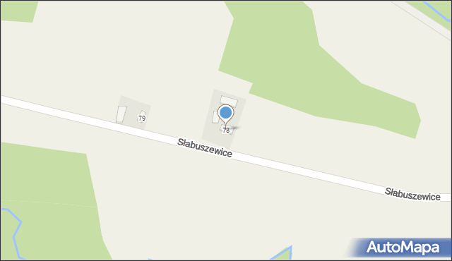 Słabuszewice, Słabuszewice, 78, mapa Słabuszewice