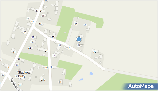 Śladków Duży, Śladków Duży, 28, mapa Śladków Duży