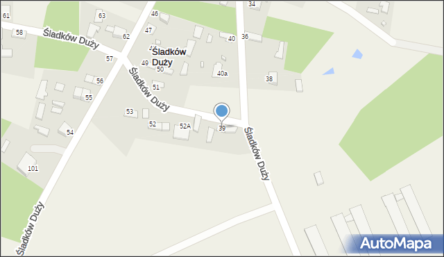 Śladków Duży, Śladków Duży, 39, mapa Śladków Duży