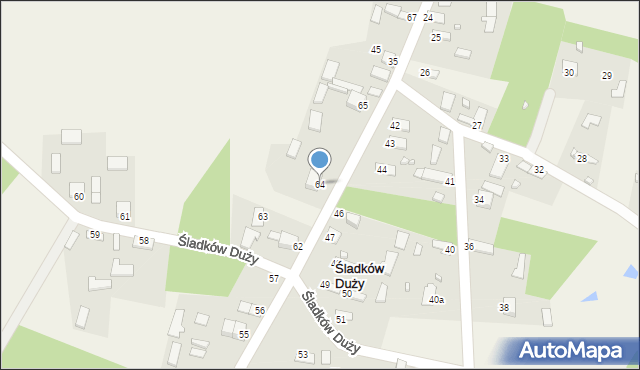 Śladków Duży, Śladków Duży, 64, mapa Śladków Duży