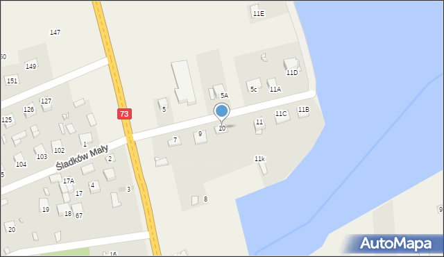 Śladków Mały, Śladków Mały, 10, mapa Śladków Mały