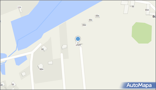 Śladków Mały, Śladków Mały, 102A, mapa Śladków Mały