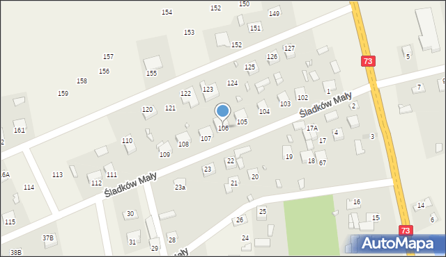 Śladków Mały, Śladków Mały, 106, mapa Śladków Mały