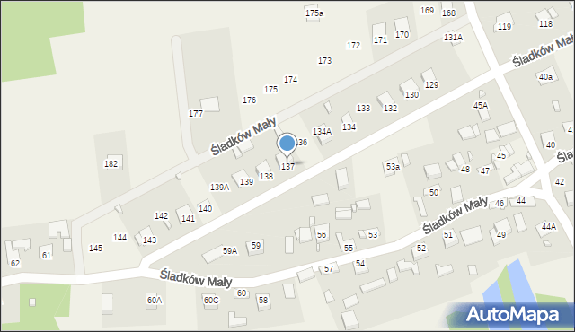 Śladków Mały, Śladków Mały, 137, mapa Śladków Mały