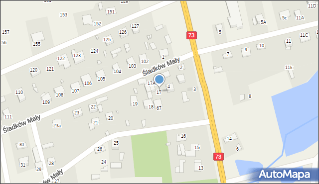 Śladków Mały, Śladków Mały, 17, mapa Śladków Mały