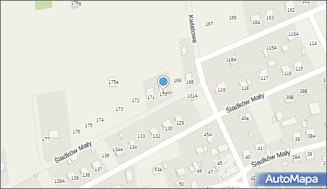 Śladków Mały, Śladków Mały, 170, mapa Śladków Mały