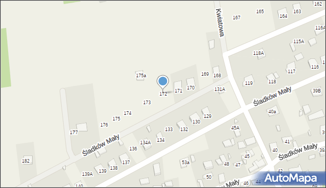 Śladków Mały, Śladków Mały, 172, mapa Śladków Mały