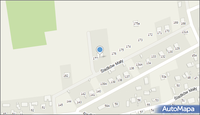 Śladków Mały, Śladków Mały, 178, mapa Śladków Mały