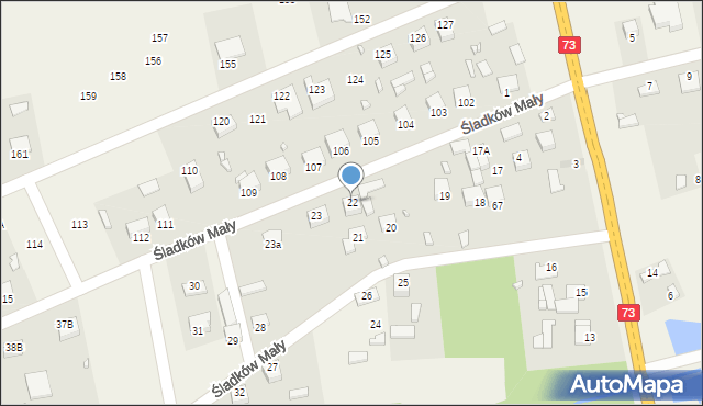 Śladków Mały, Śladków Mały, 22, mapa Śladków Mały