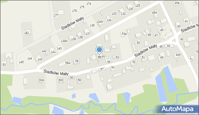Śladków Mały, Śladków Mały, 56, mapa Śladków Mały