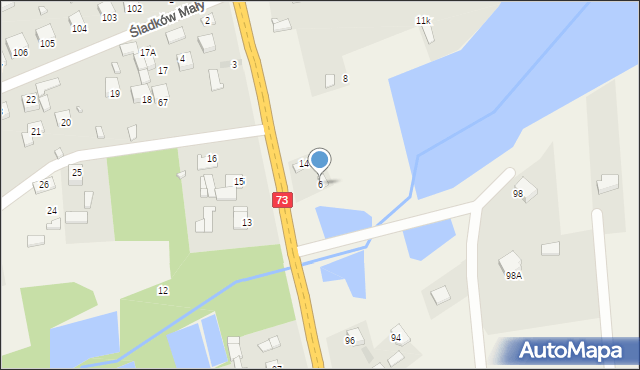 Śladków Mały, Śladków Mały, 6, mapa Śladków Mały