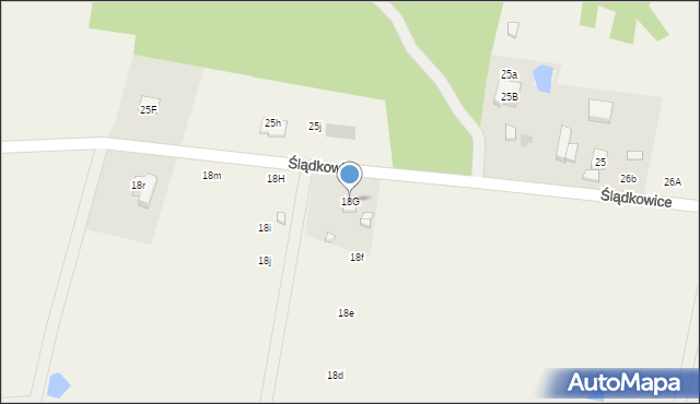 Ślądkowice, Ślądkowice, 18G, mapa Ślądkowice