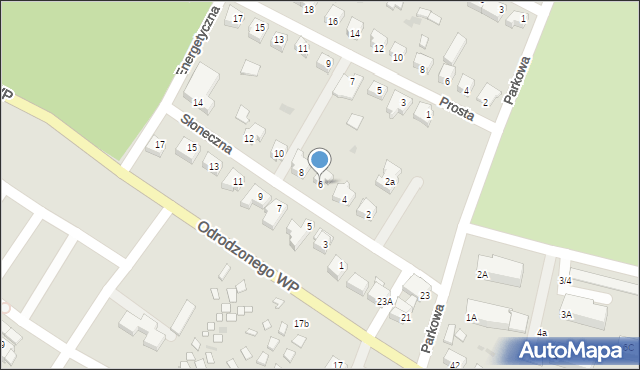 Sława, Słoneczna, 6, mapa Sława