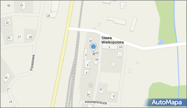 Sława Wielkopolska, Sława Wielkopolska, 3B, mapa Sława Wielkopolska