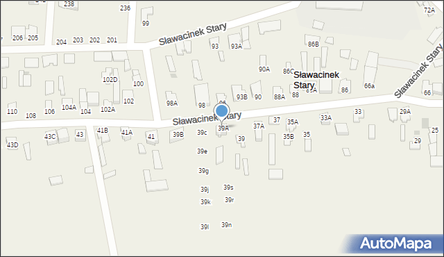 Sławacinek Stary, Sławacinek Stary, 39A, mapa Sławacinek Stary