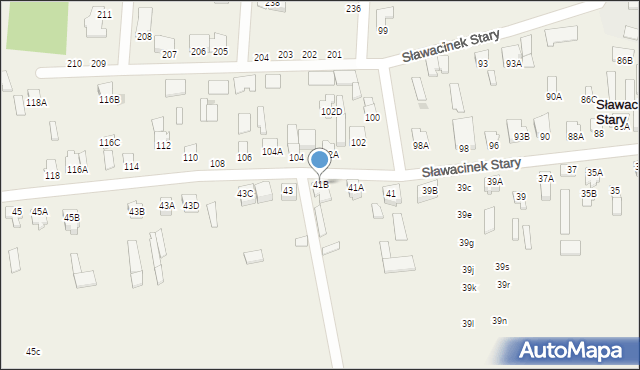 Sławacinek Stary, Sławacinek Stary, 41B, mapa Sławacinek Stary