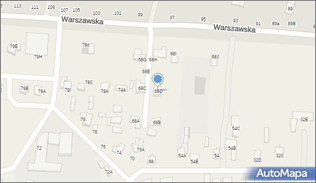 Sławacinek Stary, Sławacinek Stary, 68D, mapa Sławacinek Stary