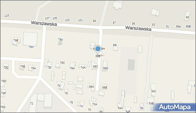 Sławacinek Stary, Sławacinek Stary, 68E, mapa Sławacinek Stary