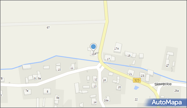 Sławęcice, Sławęcice, 11A, mapa Sławęcice