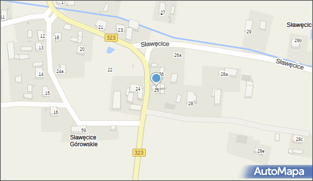 Sławęcice, Sławęcice, 25, mapa Sławęcice