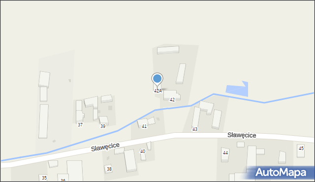 Sławęcice, Sławęcice, 42A, mapa Sławęcice
