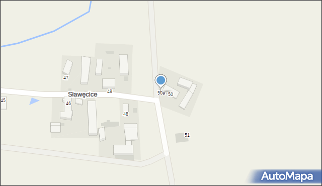 Sławęcice, Sławęcice, 50a, mapa Sławęcice